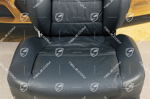 Seat, manual adjustable, leather, Metropole blue, Draped, R
