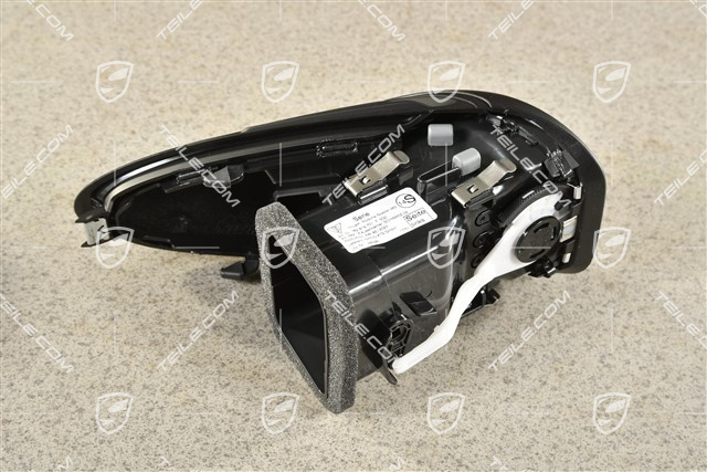 Dashboard side vent / grille, Black, L