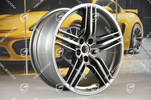 19-inch wheel rim Macan Design, 9J x 19 ET21, Platinum satin-matt