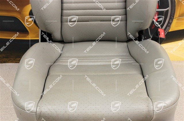 Seat, manual adjustable, leather/Leatherette, Graphite grey, R