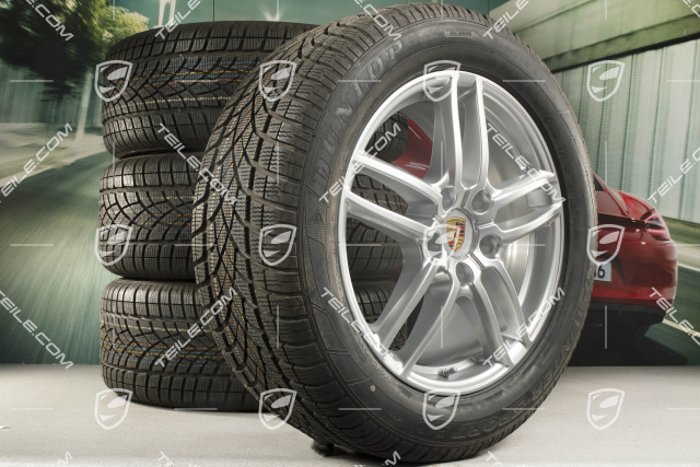 19-inch winter wheels set "Cayenne Turbo IV" facelift 2014->, alloy rims 8,5J x 19 ET59 + NEW Dunlop Winterreifen 3D 265/50 R19, with TPM