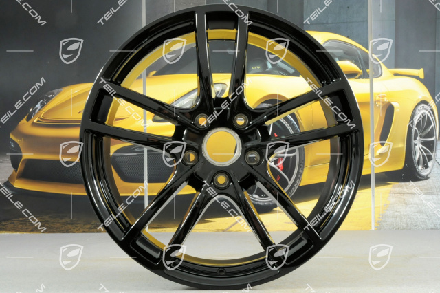 20-inch Cayenne Sport wheel rim set, 10,5J x 20 ET64 + 9J x 20 ET50, black high gloss