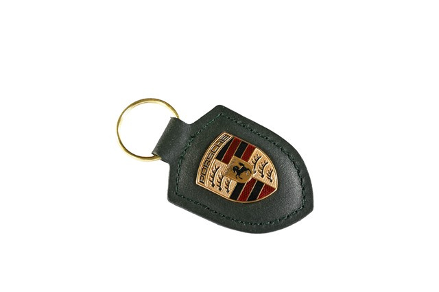 Porsche Crest Keyring, Oak green