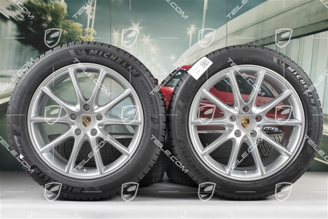 20-inch Cayenne COUPE Design winter wheel set, rims 9J x 20 ET50 + 10,5J x 20 ET55 +  Michelin winter tyres 275/45 R20 + 305/40 R20, with TPMS