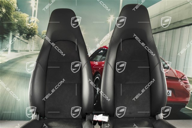 Seats, manual/electric adjustable, heating, Leatherette/Alcantara, black, L+R