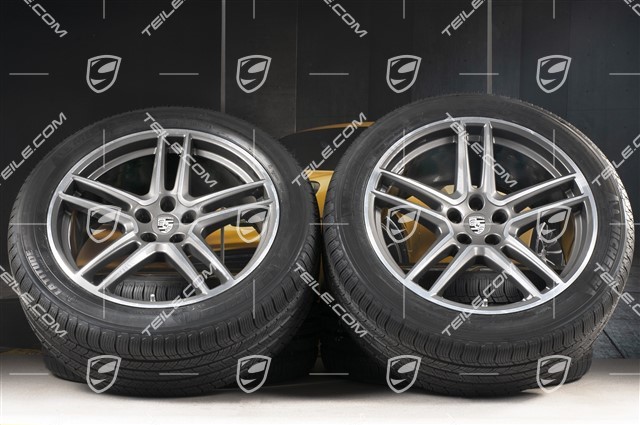 20-inch "Macan Turbo" all-season-wheels set, rims 9J x 20 ET26 + 10J x 20 ET19, all-season-tyres 265/45 R 20 + 295/40 R 20, with TPMS