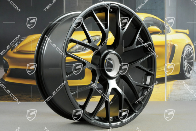 20-inch Wheels set Turbo S, central locking, 8,5J x 20 ET51 + 11J x 20 ET59, black satin mat