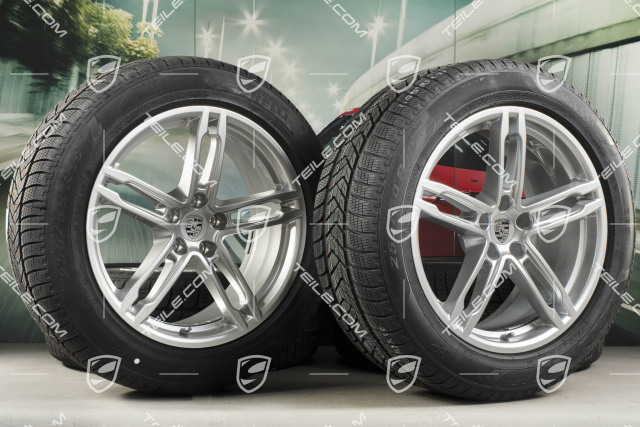 19-inch "Macan Sport" winter wheels set, rims 8,5J x 19 ET21 + 9J x 19 ET21 + NEW Pirelli winter tyres 235/55 R19 + 255/50 R19, with TPMS