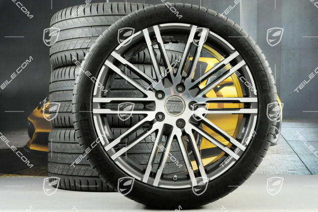 21-inch summer wheels set Turbo III, rims 10J x 21 ET50 + NEW Michelin summer tyres 295/35 R21, with TPMS