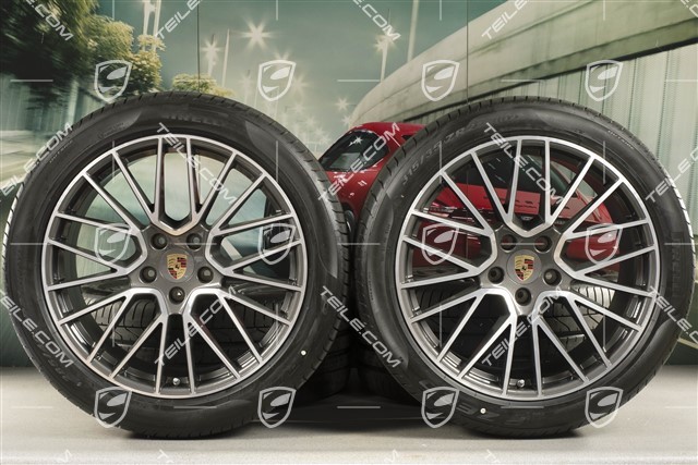 21-inch Cayenne RS Spyder summer wheel set, rims 9,5J x 21 ET46 + 11,0J x 21 ET49 + Pirelli P Zero summer tyres 285/40 R21 + 315/35 R21