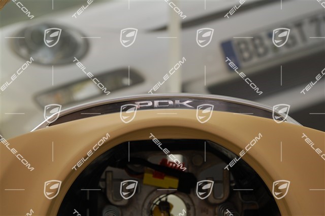 Steering wheel, leather, multifunction, Sport Chrono Package, luxor beige