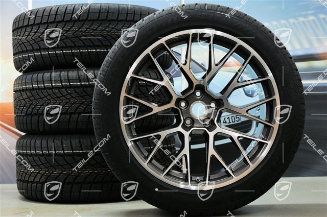 20-inch "RS Spyder Design" winter wheels set, rims 9J x 20 ET26 + 10J x 20 ET19 + NEW Dunlop winter tyres 265/45 R 20 + 295/40 R 20, with TPMS
