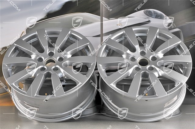 20-inch Cayenne SportDesign II wheel set, 9J x 20 ET57, Brilliant chrome finish