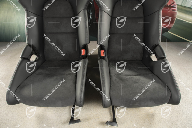 Bucket seats GT3RS / GT2RS, Carbon, leather+Alcantara, black, set, L+R