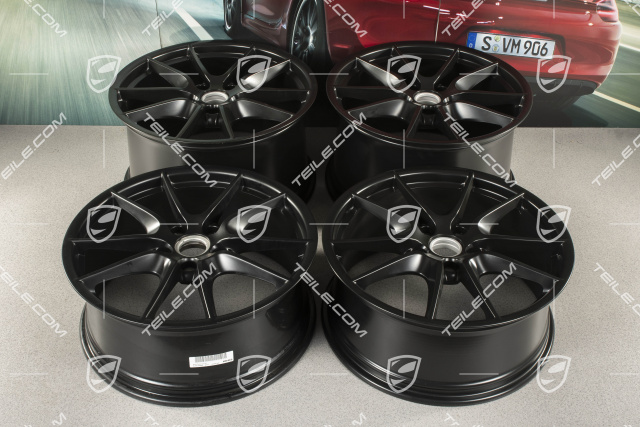 20" Carrera S (III) Felgensatz, 8,5J x 20 ET51 + 11J x 20 ET70, Schwarz-Seidenmatt