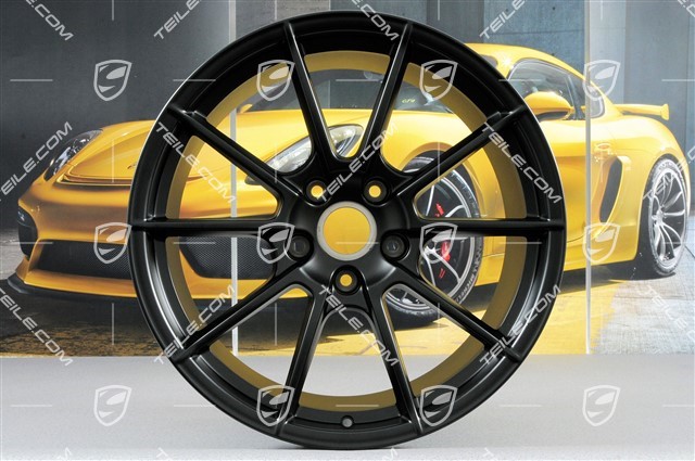 20" wheel rim set "Boxster Spyder", rims 8,5J x 20 ET57 + 10,5J x 20 ET47, black silky gloss / mat