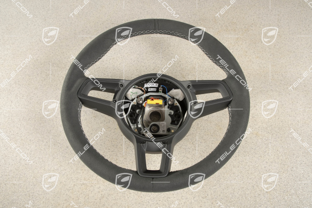 Sports Steering wheel GT, Alcantara, black/silver