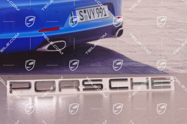 Logo "PORSCHE", galvano silver