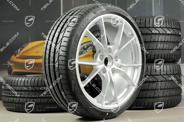 20-inch summer wheels set Carrera S IV, rims 8,5 J x 20 ET49  + 11,5 J x 20 ET56 + tyres 245/35 ZR 20+305/30 ZR20, with TPM