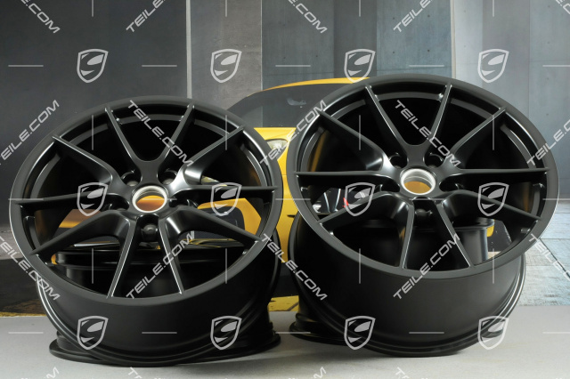 20" Komplet felg Carrera S III, 8,5J x 20 ET51 + 11J x 20 ET52, czarny, satyna