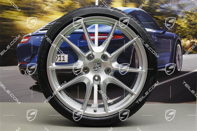 20-inch Carrera S (III) summer wheel set, 8,5J x 20 ET51 + 11J x 20 ET70, tyres 245/35 ZR20 + 295/30 ZR20, with TPMS