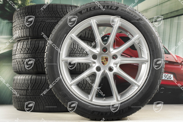 20-inch Cayenne Design winter wheel set, rims 9J x 20 ET50 + 10,5J x 20 ET64 + Michelin winter tyres 275/45 R20 + 305/40 R20, with TPMS