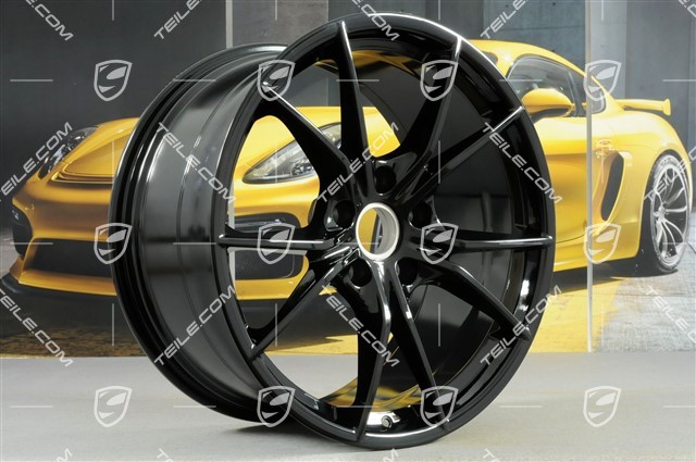 20-inch wheel rim set Carrera S IV, 8J x 20 ET57 + 10J x 20 ET45, Jet Black Metallic