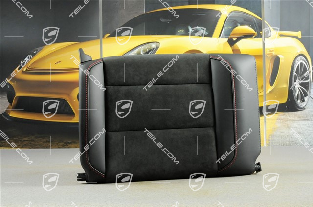 Back seat backrest, Leather/Alcantara, Black/Carmine Red, GTS cabrio, R Back seat backrest, Leather/Alcantara, Black/Carmine Red, GTS cabrio, R