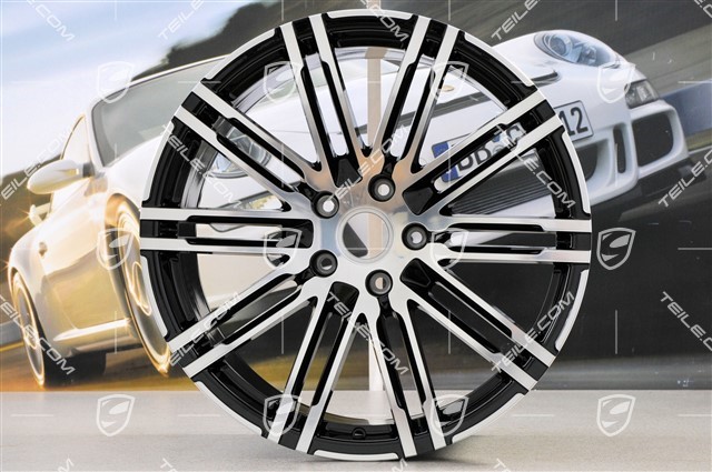 21-inch rims set Turbo III, facelift, 10J x 21 ET50, black high gloss