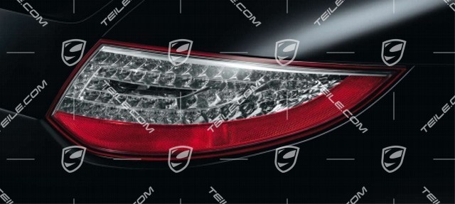 Rear light, clear glass optics, LED, Facelift 08-, R