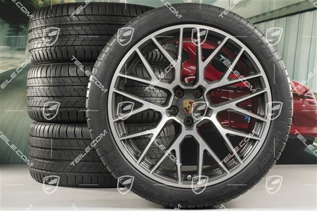 21" RS Spyder Design summer wheel set, wheel rims 9,5J x 21 ET27 + 10J x 21 ET19 + NEW Michelin summer tyres 265/40 R21 + 295/35 R21, with TPM
