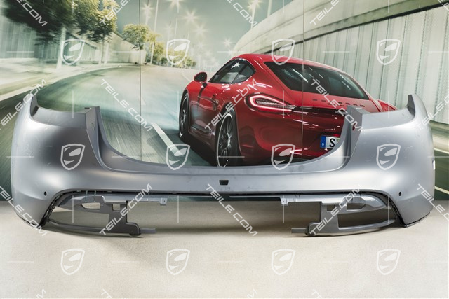 Rear bumper, ultrasound parking aid with side protection