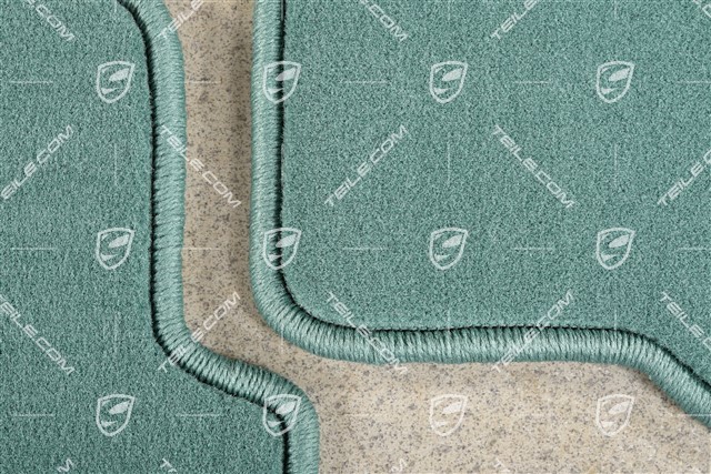 Set of floor mats, 2-piece (996 and 986), Nephrite green, UK-Version / RHD