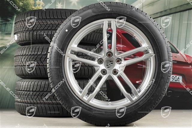 19-inch "Macan Sport" winter wheels set, rims 8,5J x 19 ET21 + 9J x 19 ET21 + NEW Pirelli winter tyres 235/55 R19 + 255/50 R19, with TPMS