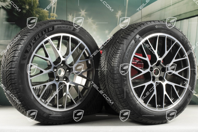 20" "RS Spyder Design" Winterräder Satz, Felgen 9J x 20 ET26 + 10J x 20 ET19, Michelin Pilot Alpin 5 SUV Winterreifen 265/45 R20 + 295/40 R20, mit RDK-Sensoren