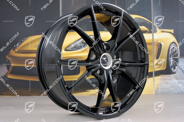 20-inch wheel rim set Carrera S IV, 8J x 20 ET57 + 10J x 20 ET45, black highgloss