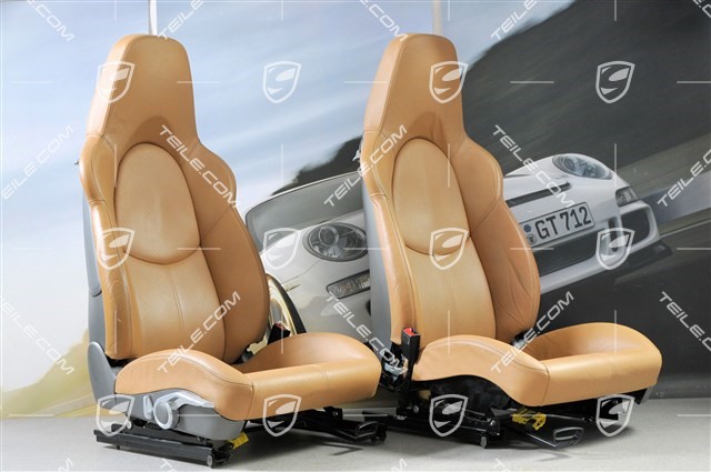 Sport seat, manual adjustable, heating, leather Sand Beige, set (L+R)