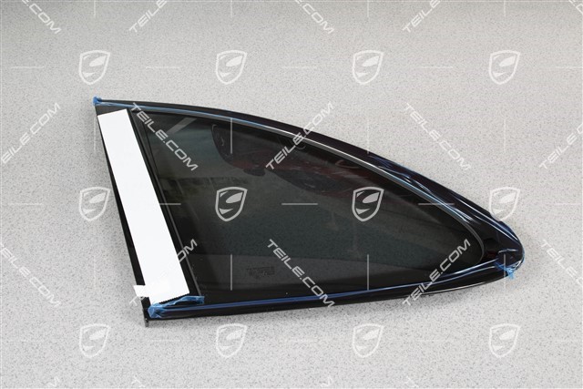 Side window with moulding, aluminium package Black, Insulating glass in rear, L