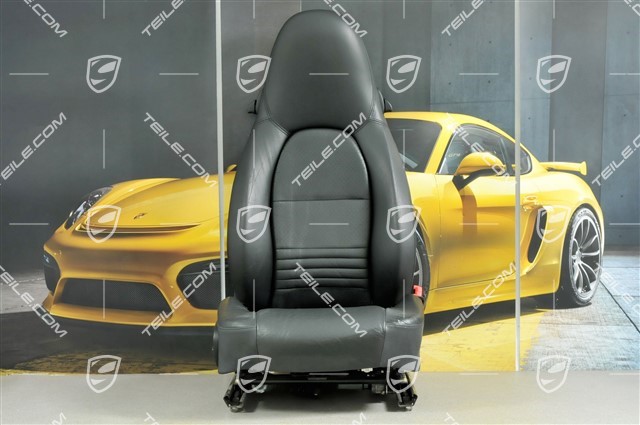 Seat, el. adjustable, heating, leather/Leatherette, Black, R