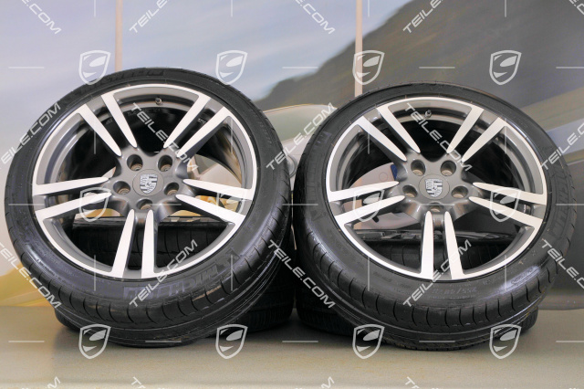 20-inch summer wheel set Turbo II, wheels 9,5 J x 20 ET 65 + 11 J x 20 ET 68 + NEW Michelin summer tyres 255/40 ZR 20+295/35 ZR 20, TPMS