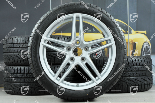 19" Winterräder Satz "Carrera", Felgen 8,5J x 19 ET50 + 11J x 19 ET77 + Pirelli Sottozero II Winterreifen 235/40 R19 + 295/35 R19 *nicht für Fahrzeuge mit PCCB + nicht für Fahrzeuge mit Hinterachslenkung