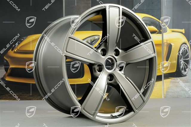 20" Felgensatz Carrera Sport, 11,5J x 20 ET76 + 8,5J x 20 ET49, Platinum-Seidenmatt