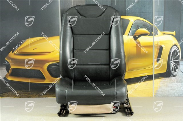 Seat, elect. adjustment, heating, memory, lumbar, leather, black, damage, L