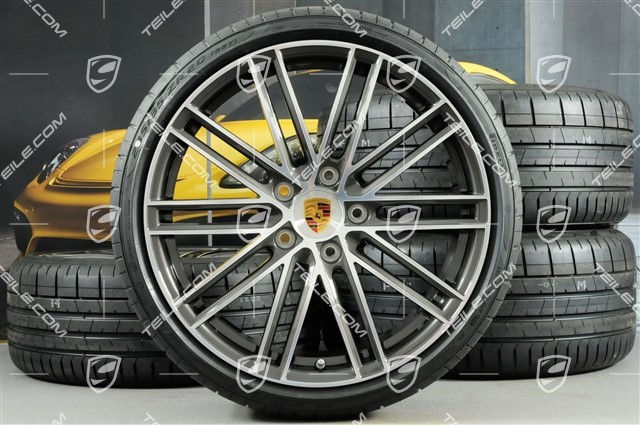 20-inch Turbo IV wheels set, rims 8,5J x 20 ET57 + 10,5J x 20 ET47 + summer tires 235/35 ZR20 + 265/35 ZR20, with TPMS