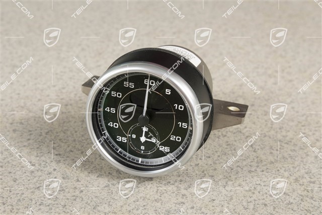 Stopp watch, matt black / galvano silver
