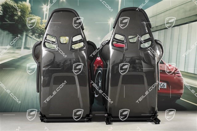 Bucket seats, Carbon, leather+Alcantara, black, logo GT4, set, L+R