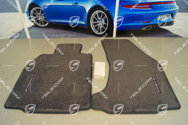 Floor mat set, Sand Beige, Cayman / 997 cabrio with BOSE sound system, see blue