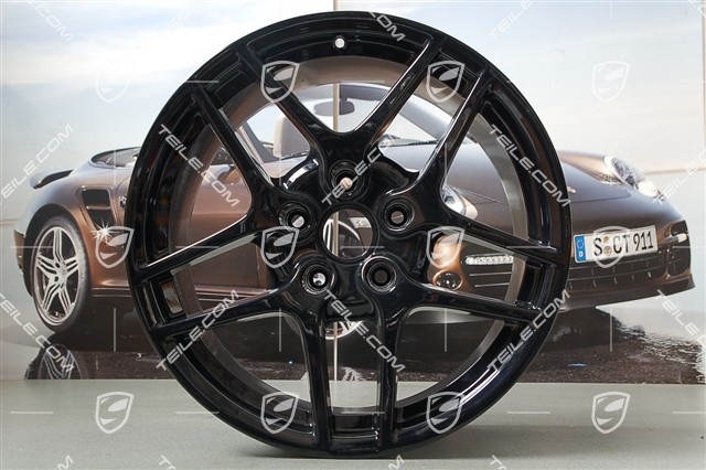 19-inch Carrera S II (Facelift) wheel set, 8J x 19 ET57 + 11J x 19 ET67, black