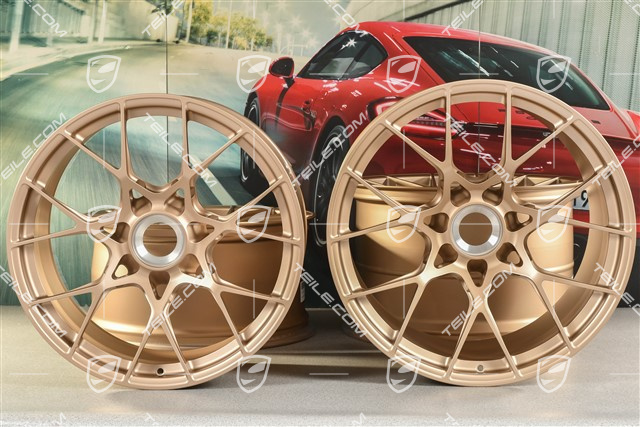 20"+21" GT3RS wheel rim set, alloy rims 10J x 20 ET45 + 13J x 21 ET31, Neodyme