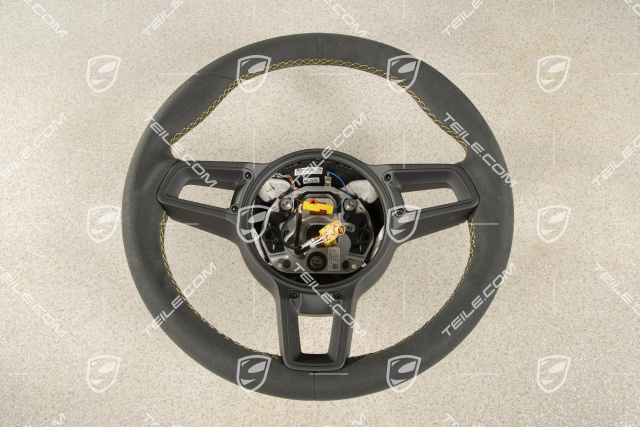 Sports Steering wheel GT, Alcantara, black/speed yellow